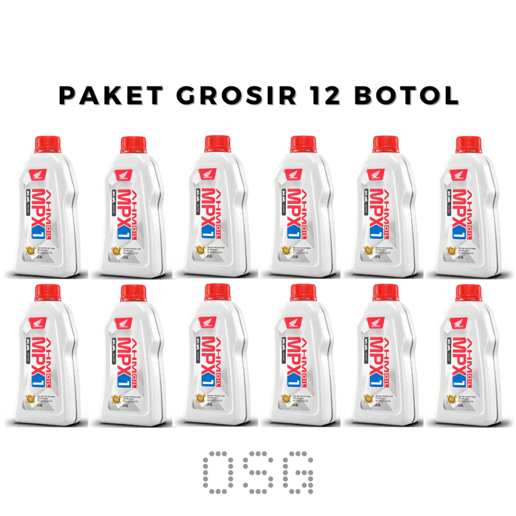 Paket Grosir 1/2 DUS Isi Oli 12 Botol Oli Mpx 1 800ml Original 10W-30 Kemasan Baru