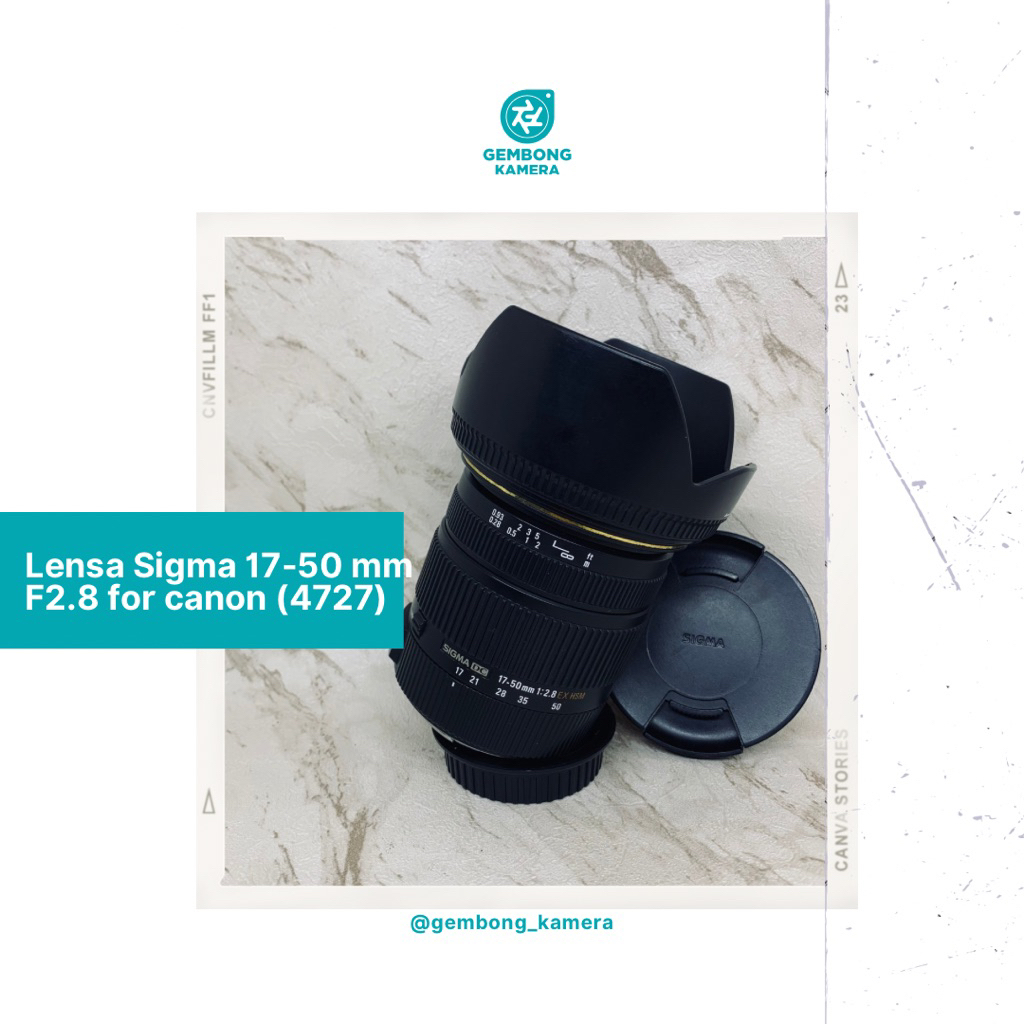 Lensa sigma 17-50 mm f2.8 For Canon paling murah dan mantap (4727)