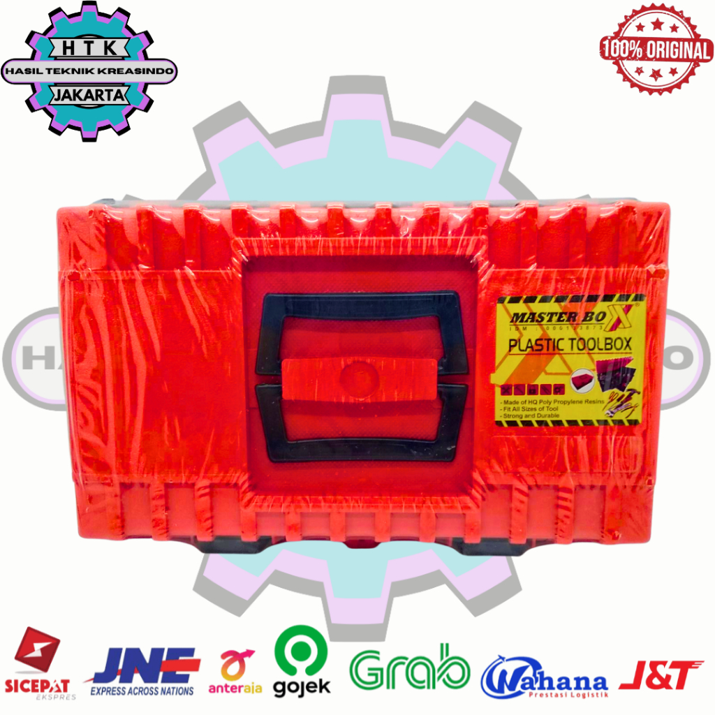 MASTERBOX TOOLBOX Tool Box 15 inch 15 in Plastik PVC Kotak Alat Perkakas Merah