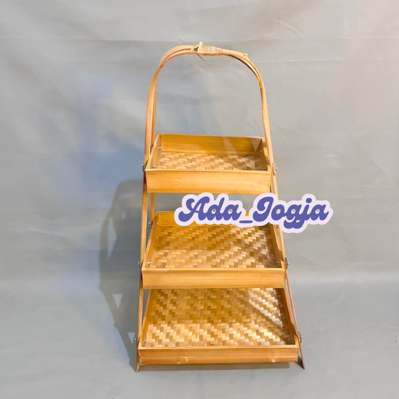 Rak Bambu | Rak Bumbu | Rak Bambu Untuk Dapur | Rak Bumbu Susun 3