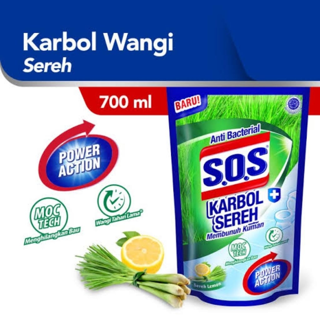 SOS Karbol Wangi Sereh 700 ml