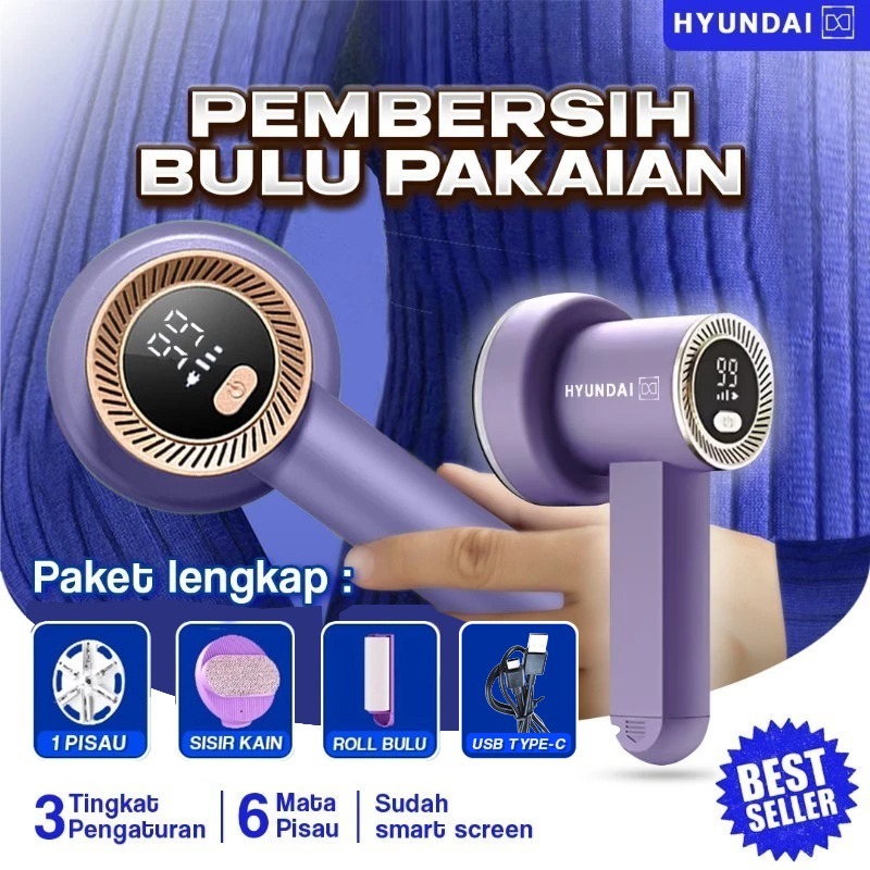 HYUNDAI - Pembersih Bulu Pakaian, Alat Pembersih Bulu Baju Elektrik, Penyedot Bulu Pakaian, Pembersi