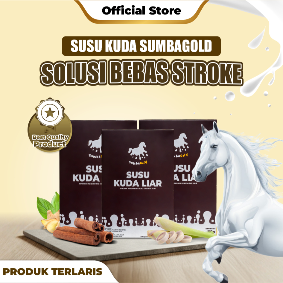 SumbaGold Susu Kuda Liar Terapi Pemulihan Sakit Stroke Atasi Kebas Kesemutan Lancarkan Peredaran Dar