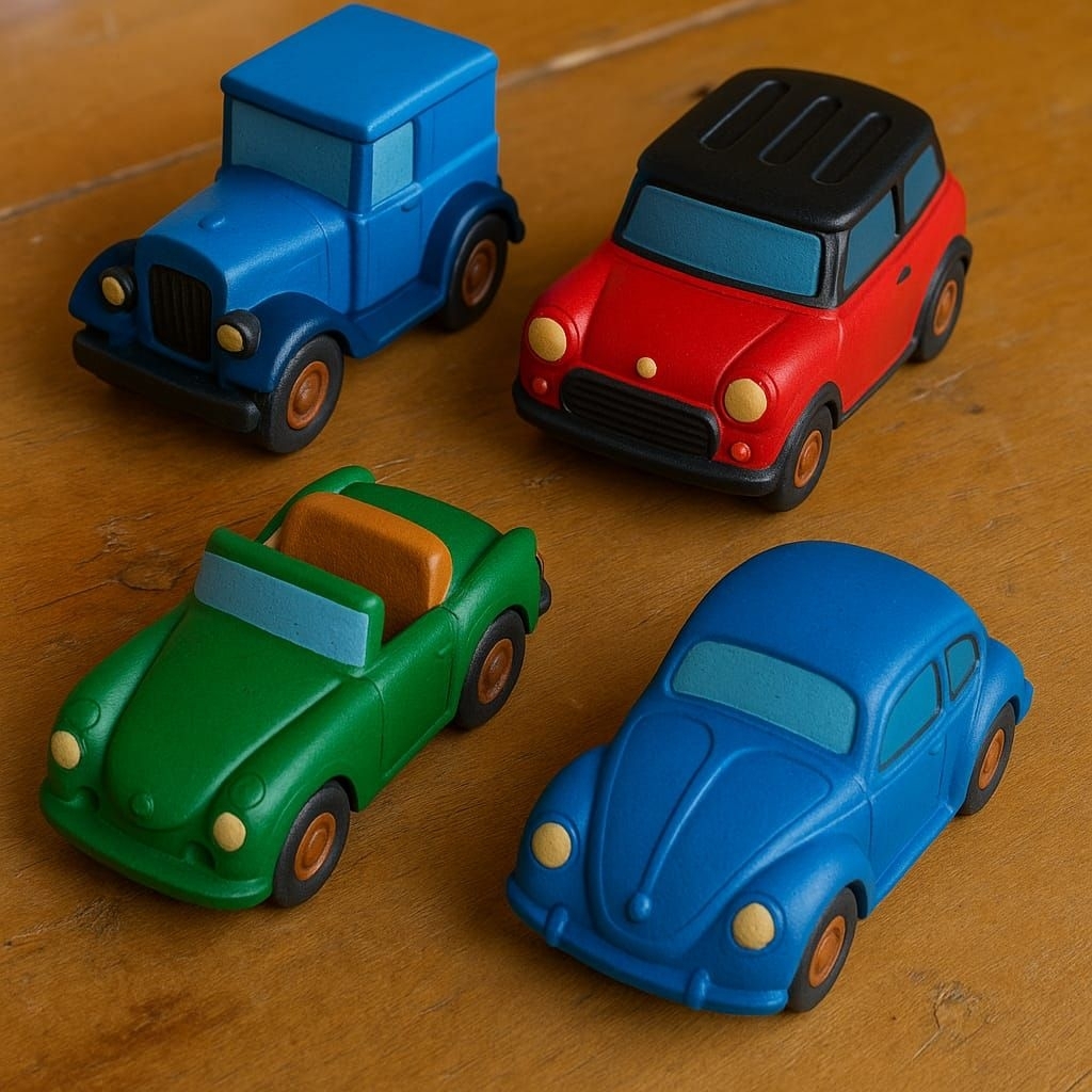 Mainan edukasi belajar anak gypsum lukis 3D model mobil classic