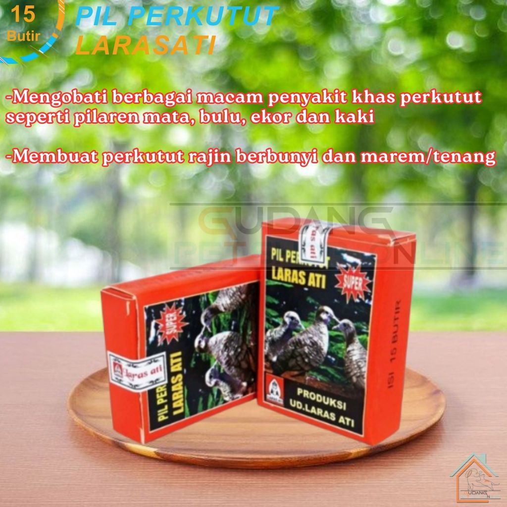 Pil Perkutut Larasati Laras Ati Super Isi 15 butir Bikin Perkutut Gacor GPO