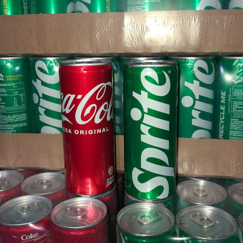 Cola cola kaleng original 250ml / fanta kaleng / sprite kaleng