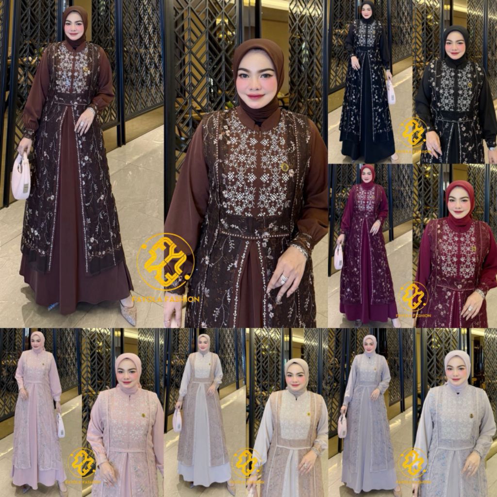 Gamis terbaru Kanya dress by Fayola fashion