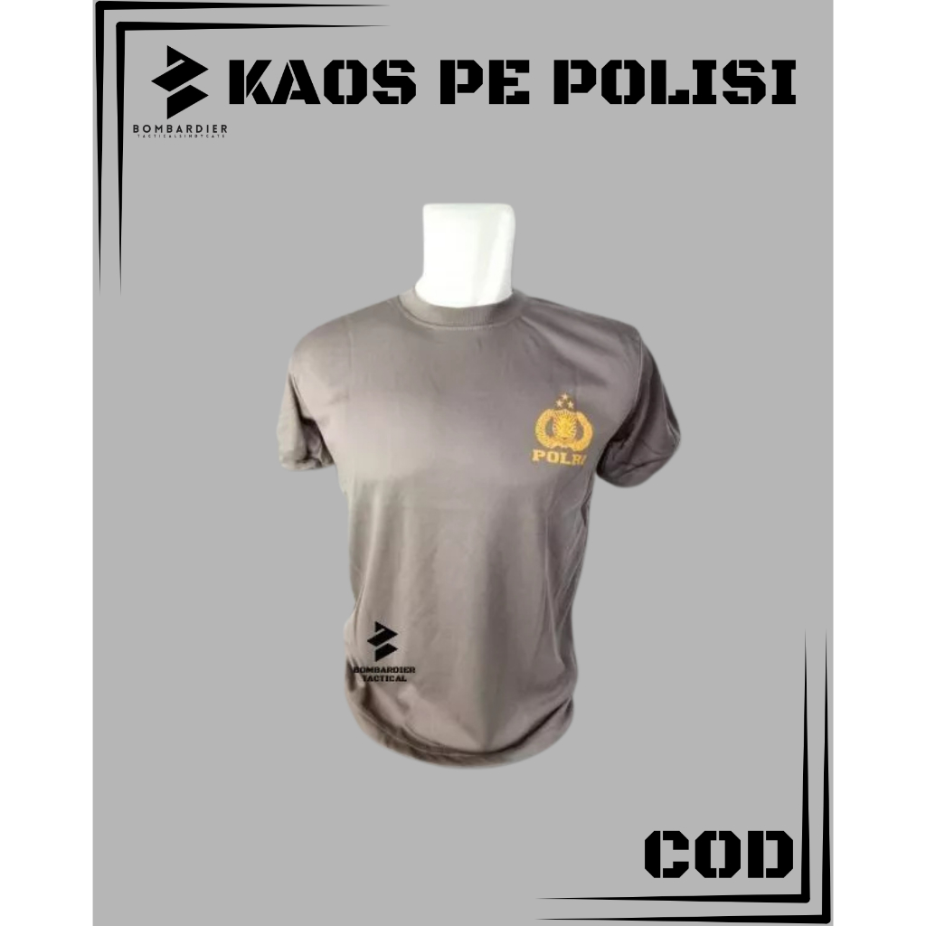 KAOS PE POLRI COKLAT POLISI