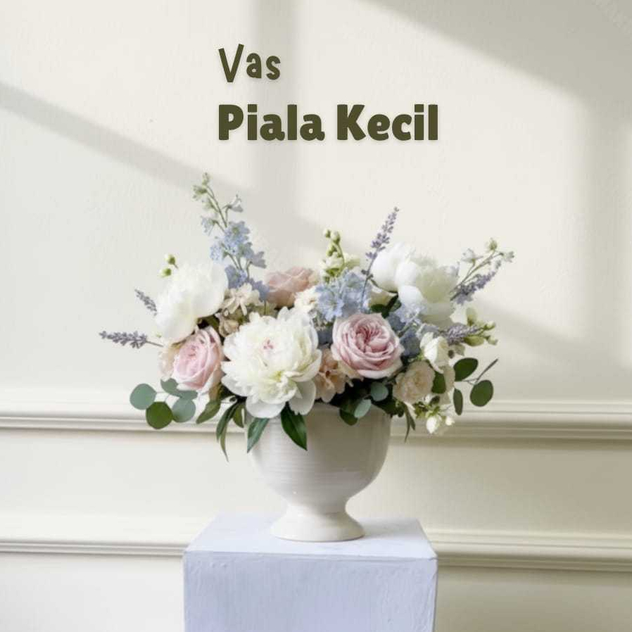 VAS BUNGA PIALA KECIL VAS KERAMIK POT BUNGA STANDING VASE CERAMIC VASE FLOWER VASE