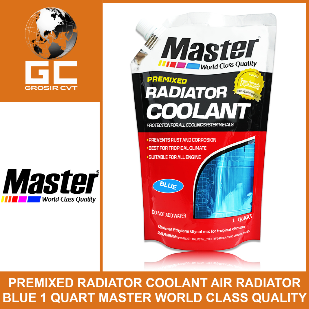 MASTER Air Radiator Coolant Pendingin Motor Mobil Premixed Refill 1 Quard Biru Blue