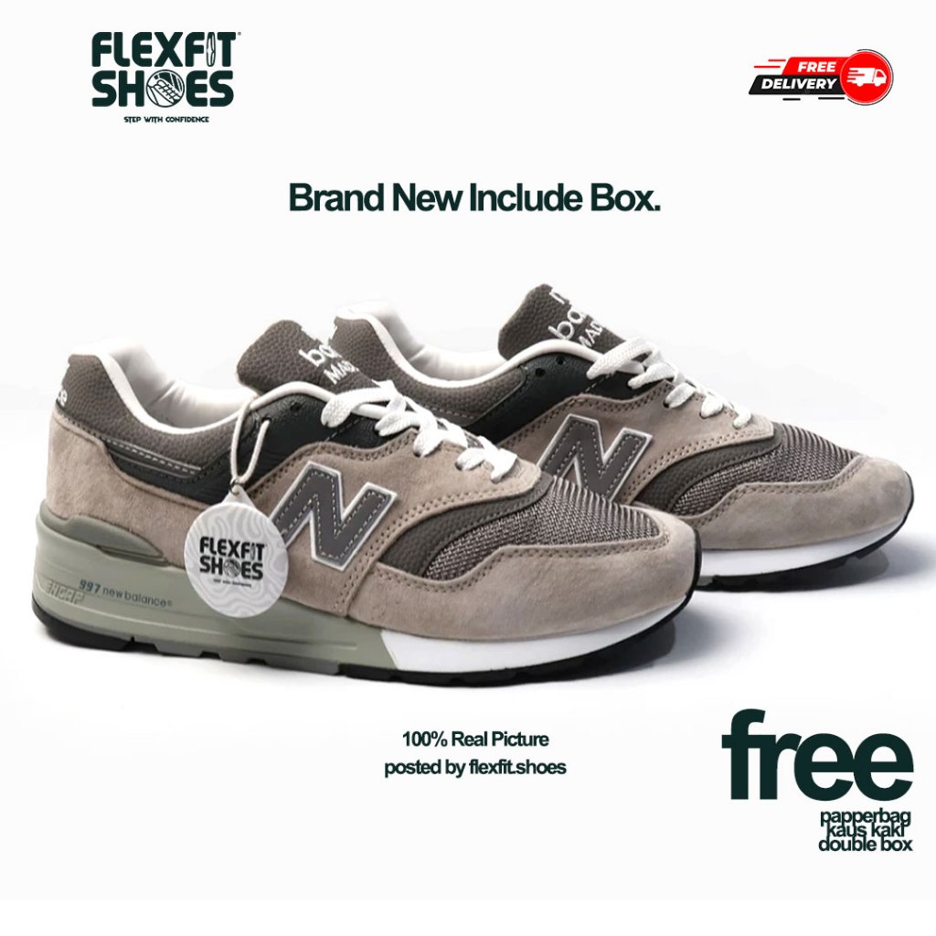 Sepatu Sneaker M997GY Grey White (FLXFT)