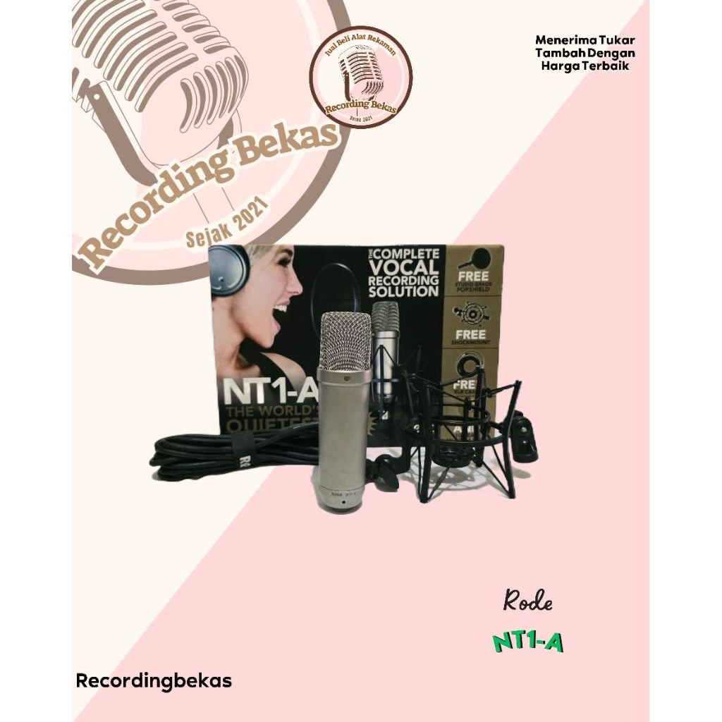 Mic Condenser Rode NT1-A Garansi Panjang Pemakaian Sehari