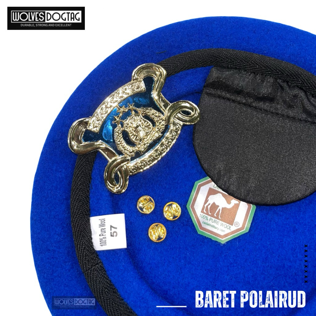 Baret Polairud / baret Polisi air dan udara / baret camel korpolairud / baret polisi / topi polairud