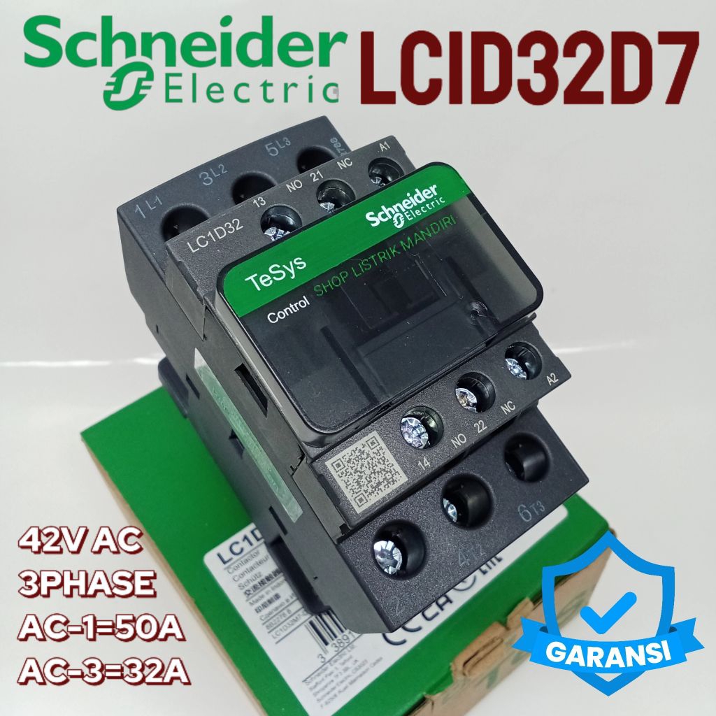 Kontaktor/contactor Schneider LC1D32D7/LC1D32 D7 42v 3p 32a/50a