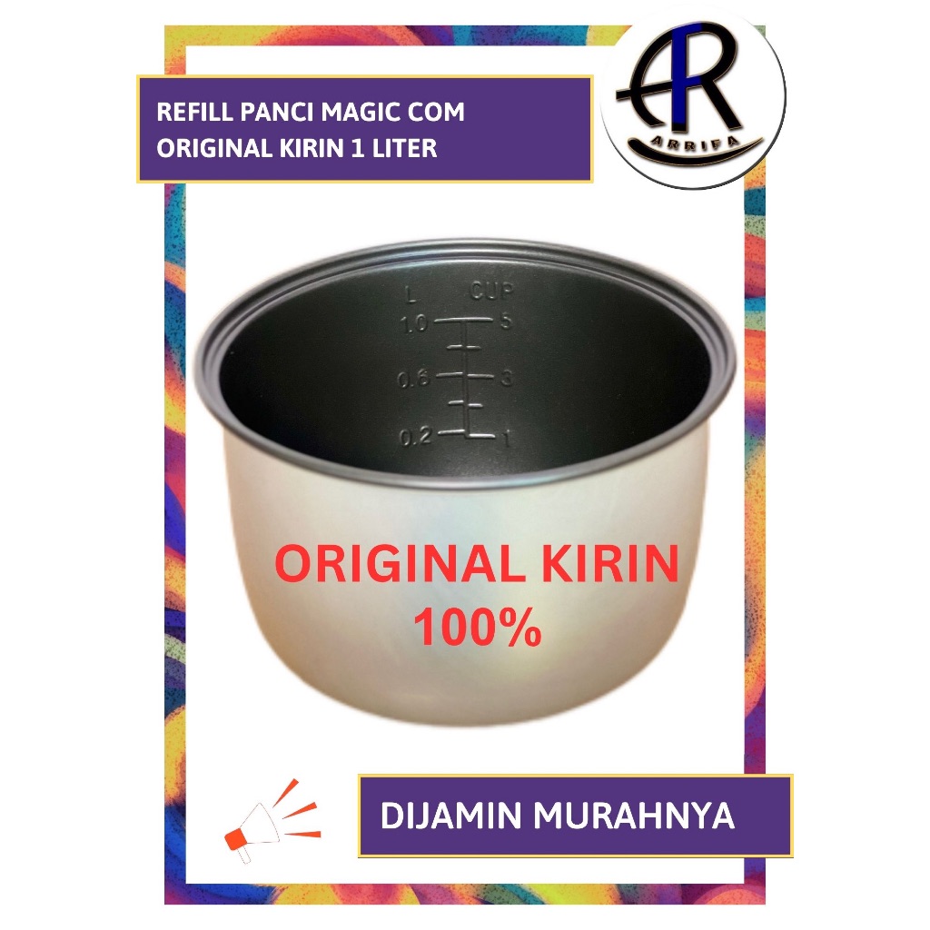 Kirin – Inner Pot Panci Teflon Original – Refill Magic Com Kirin KRC-087 Anti Lengket