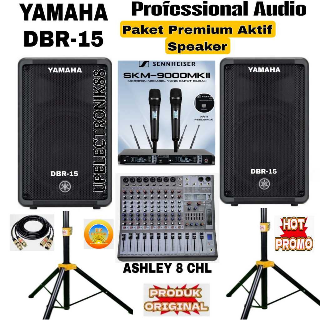 Paket sound system profesional audio YAMAHA DBR15 DBR 15 original full set