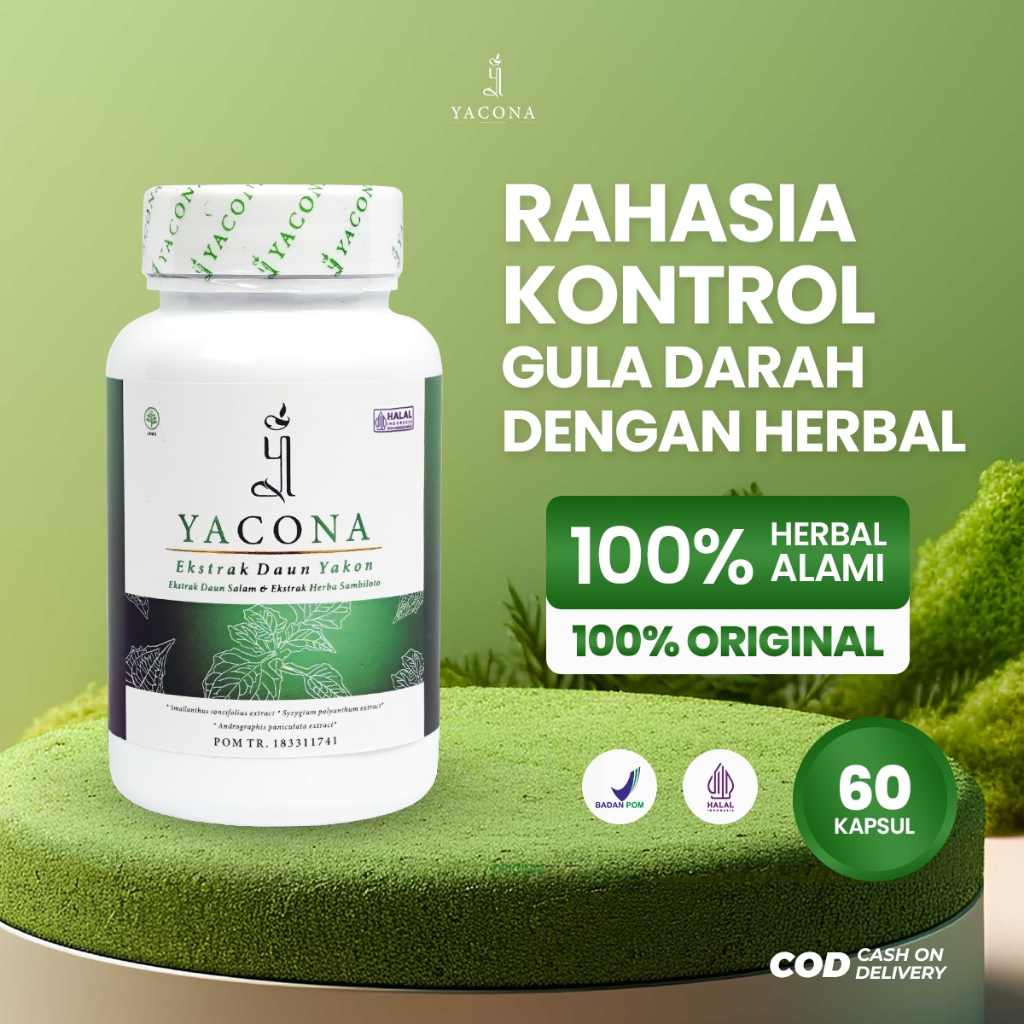 Obat Diabetes Yacona Kapsul Diabetes Herbal Atasi Kencing Manis 60 Kapsul