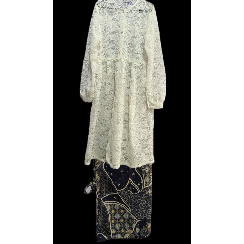 set rok lilit batik dan atasan burukat