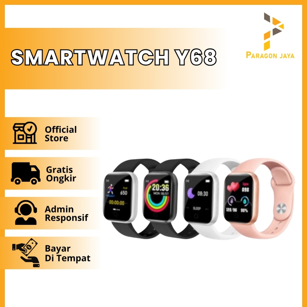 Smartwacth Y68 / D20 Macaron Smart Watch Y68S Macaron Jam Tangan Pintar Bluetooth