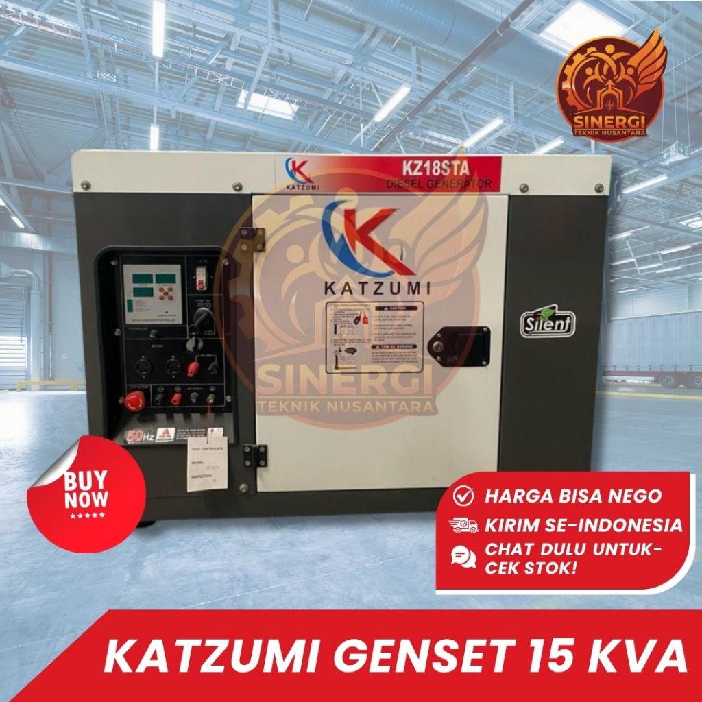 Genset KATZUMI KZ 18 STA | 15 kVA DISEL | Silent Type | 3 Phase 380V