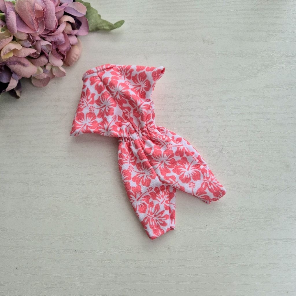 Baju Jumpsuit Barbie Ken Mattel pink - white