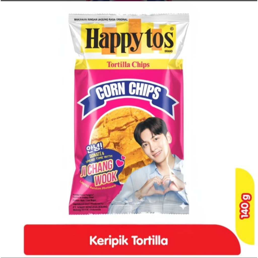 Happy Tos Keripik Tortilla Merah/Hijau/Pedas 140 g