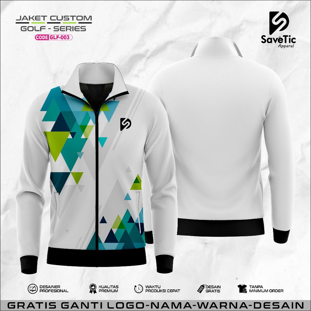 Jaket Golf Full Printing Sublim/Jaket Golf Custom/Jaket Sport Outdor