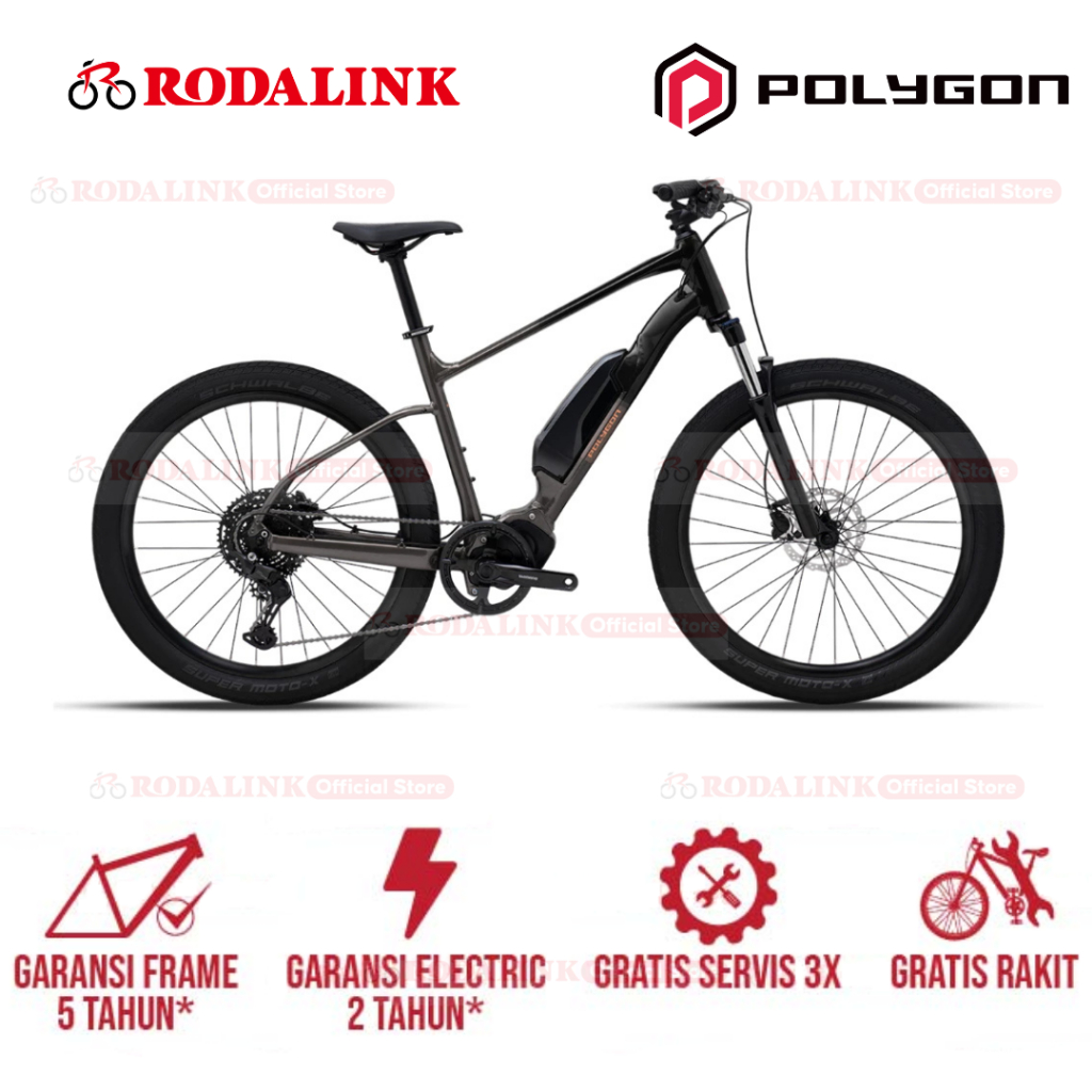 Polygon Sepeda Elektrik Kalosi Lanes Evo High Step - Sepeda E-Bike Urban Pedal Assist