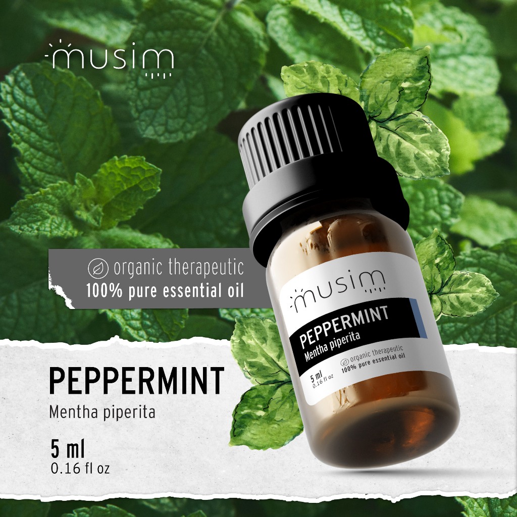 Therapeutic Grade | Organic Peppermint Essential Oil Food 5ml - MUSIM