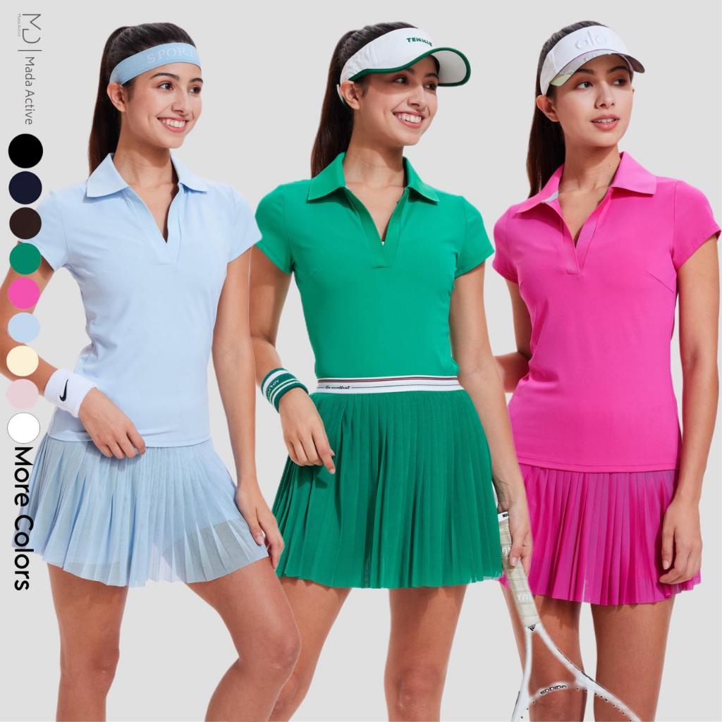 Mada – Georgina Padel Series - Polo Shirt / Skort (With Short) – Set Tennis Padel Outfit Wanita