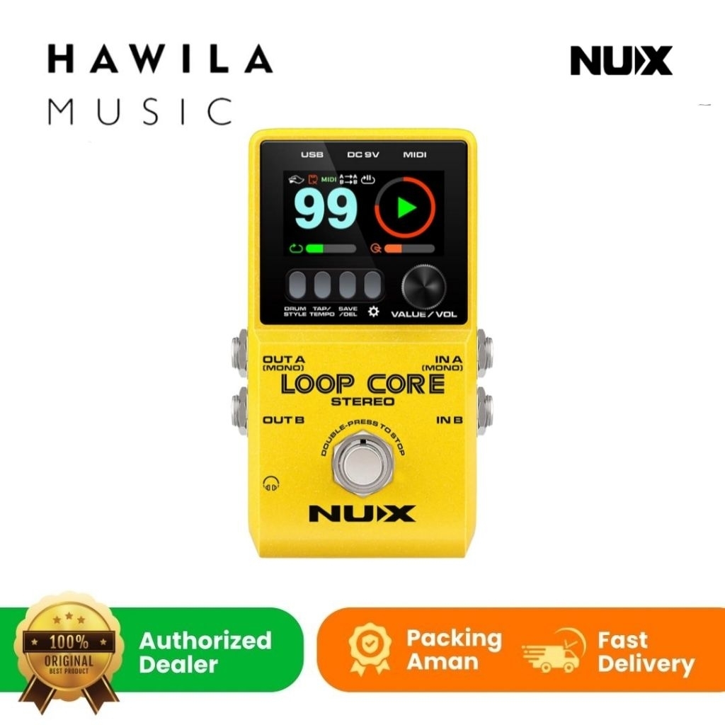 Efek Gitar Nux Loop Core Stereo Stombox Nya Loop Core Stereo Ori