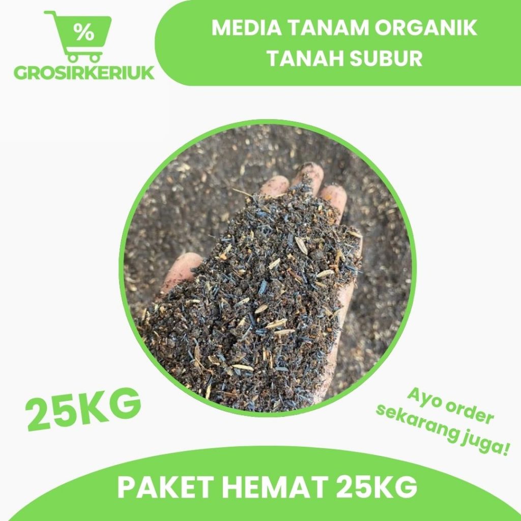 Paket 25KG Hemat Harga Grosir Media Tanam Organik Tanah Subur