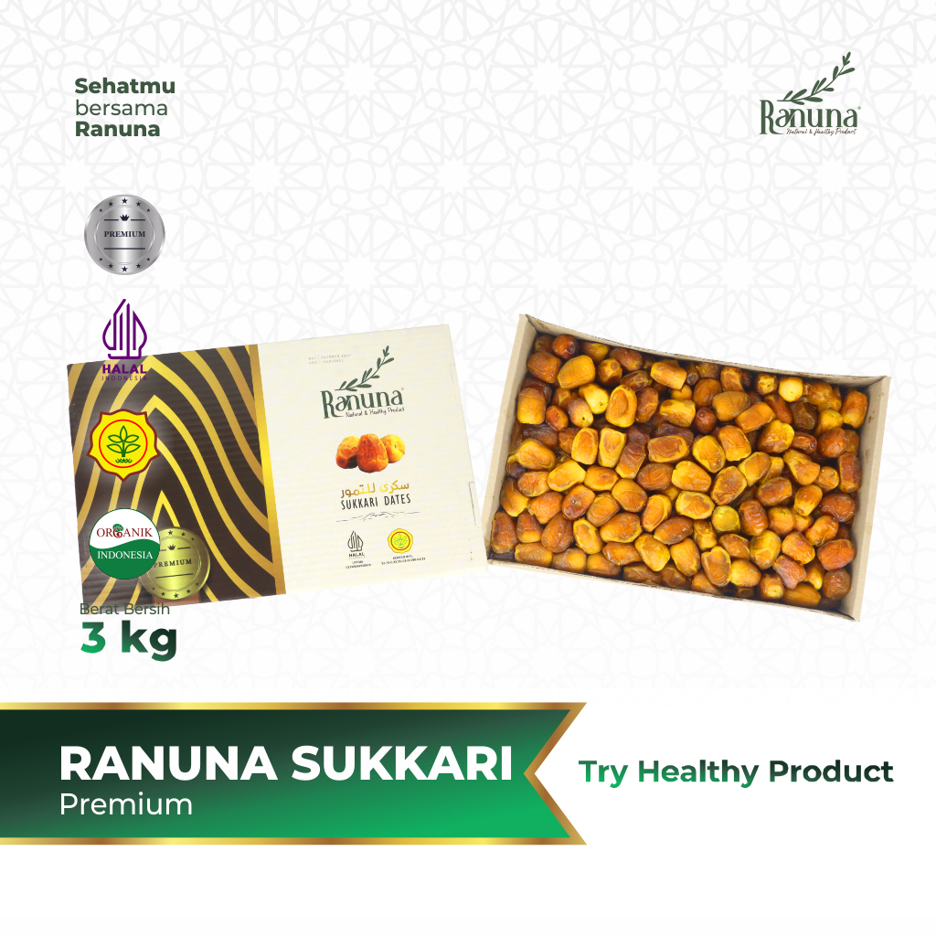Ranuna - Kurma Sukari 3 Kg Premium Organic High Quality