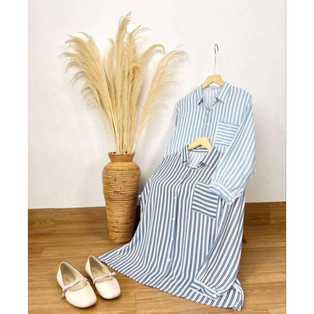 EASER RAYON JUMBO/KEMEJA RAYON MOTIF SALUR LD 120