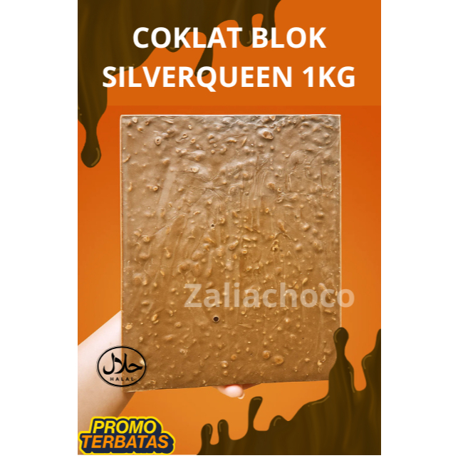 Coklat Blok Silverqueen 1kg Cokelat Kiloan Mix Milk Delfi isi kacang mede