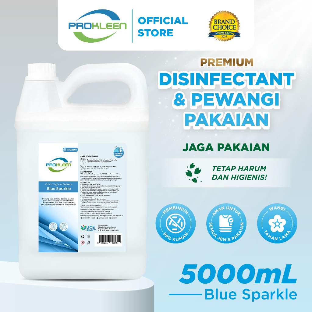 PROKLEEN Fabric Spray Antibacterial PREMIUM Grade A Parfum Laundry 5L