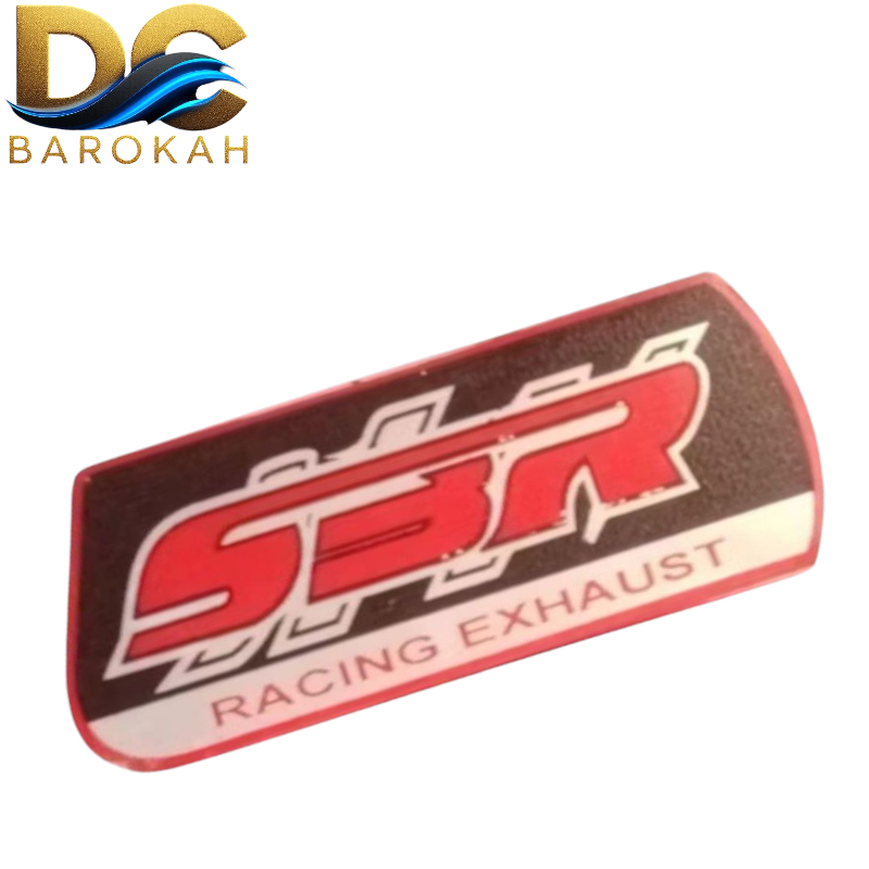 Emblem knalpot SBR All slinceer free paku rivet Motorcycle