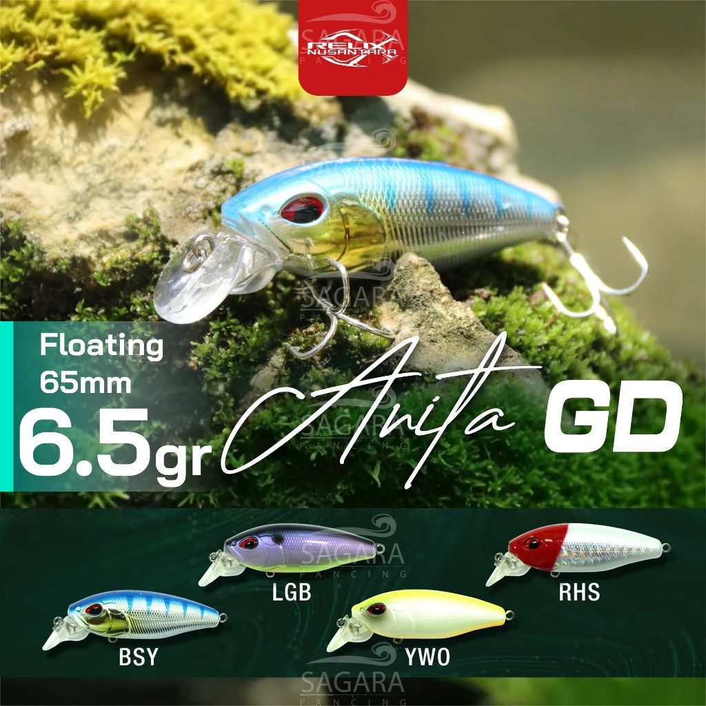 Minnow Anita GD | Minnow Relix Nusantara | Minnow Floating | Umpan Pancing Lure Relix