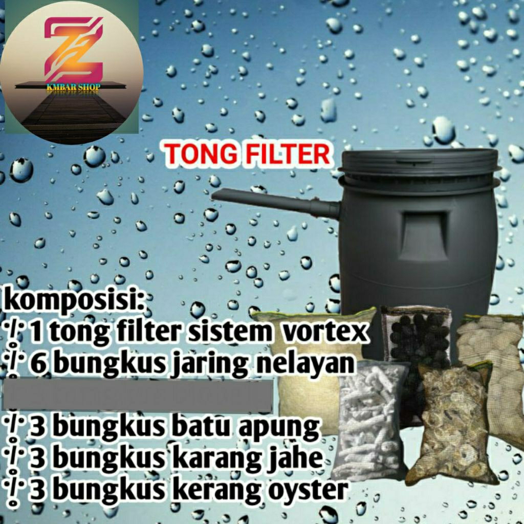 tong media filter kolam ikan koi