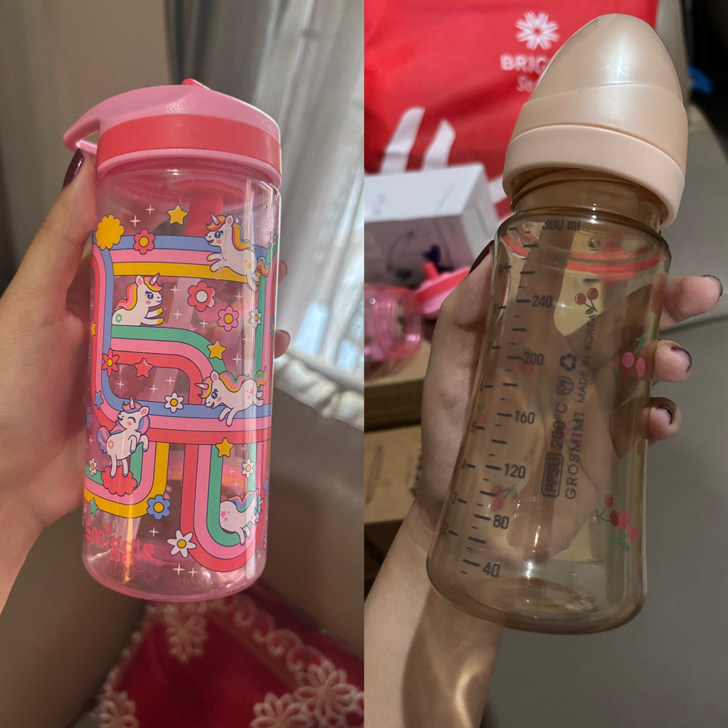 botol minum anak dot toddler bayi smiggle unicorn grosmimi cherry original preloved