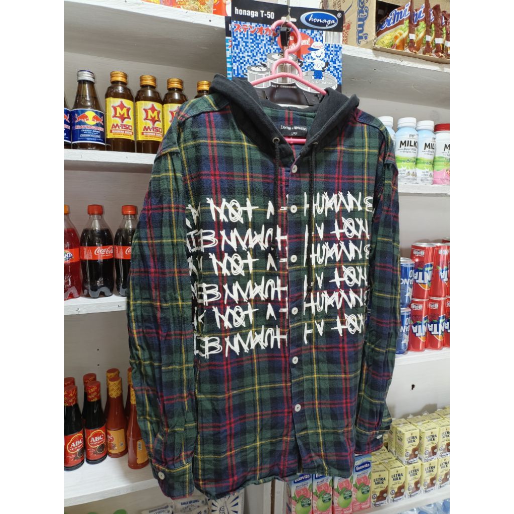Hoodie flannel by "I AM NOT A HUMAN BEING"