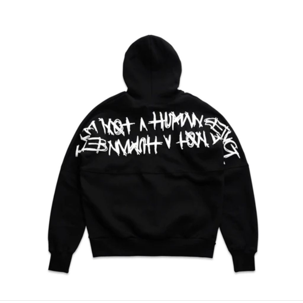 Hoodie I AM NOT A HUMAN BEING BIg Logo