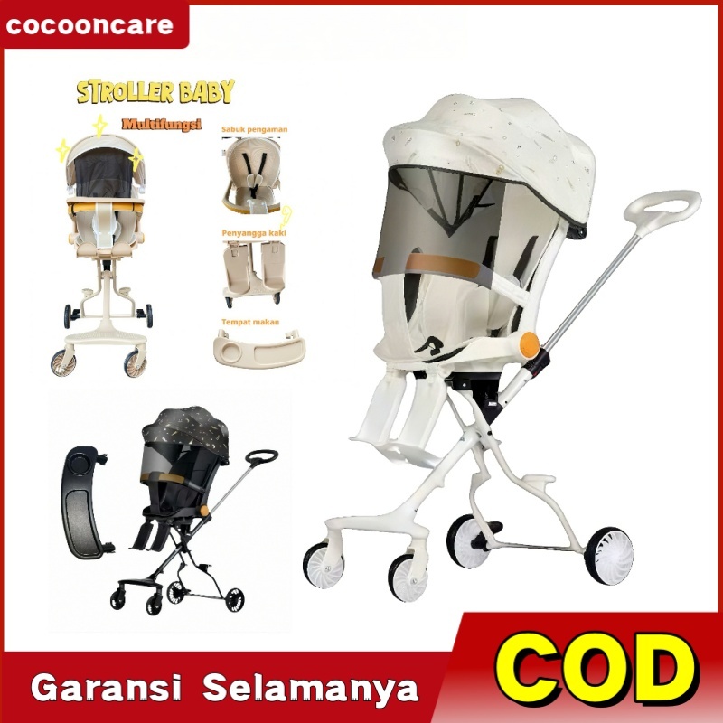 Topborn Stroller Bayi Two Way Ringan Mudah Lipat Bisa Duduk Tidur Harga Terjangkau Perakitan Mandiri