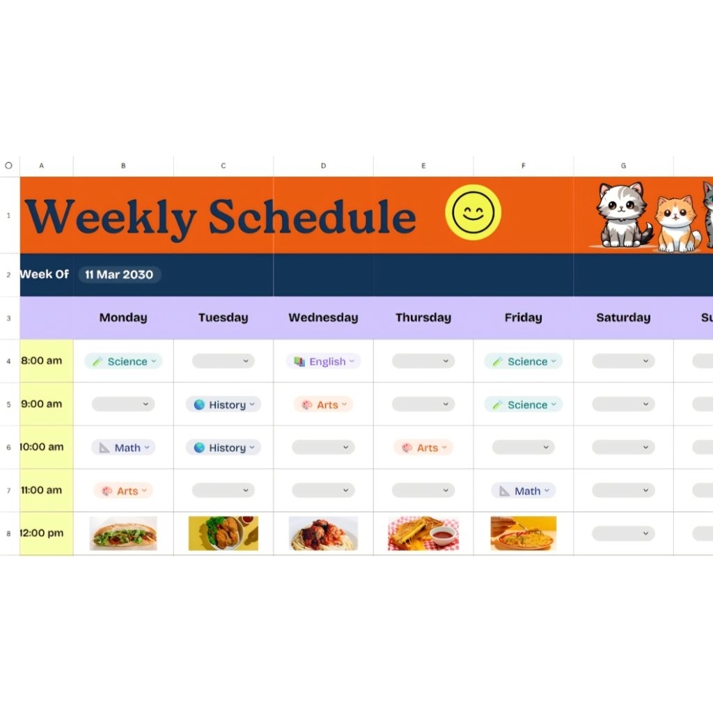 Weekly Schedule planner