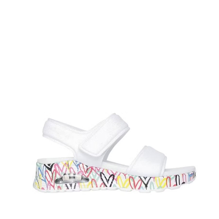 Skechers Uno James GoldCrown Love Women's Sandal - White