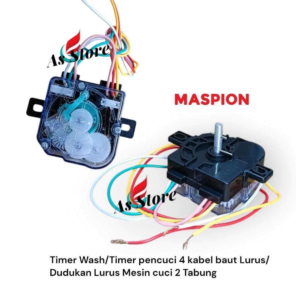 Timer Wash/Timer pencuci Maspion 4 kabel baut Lurus Dudukan Lurus Mesin cuci 2 Tabung