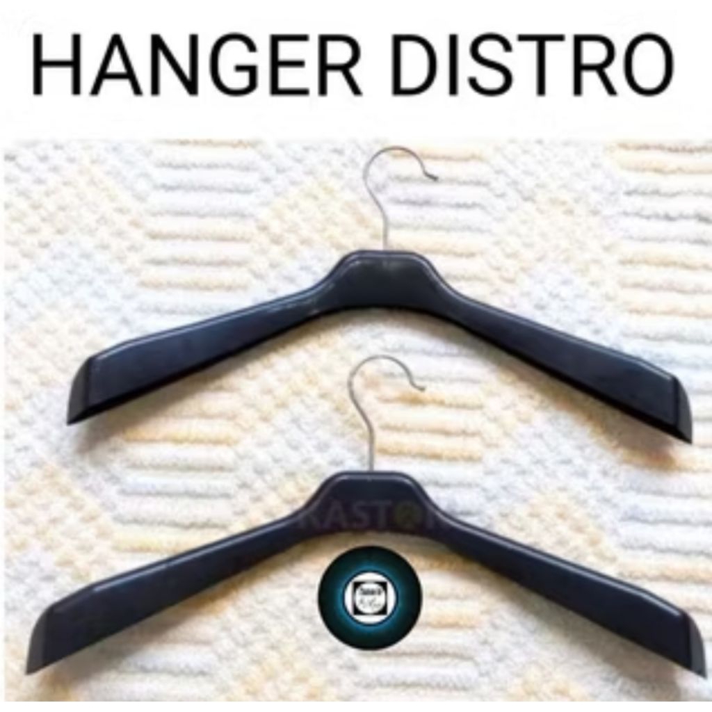 Hanger Baju Distro 282 hitam (1 pcs ) / Hanger 282 Hitam /Hanger Bahu Halus / Hanger Plastik 282