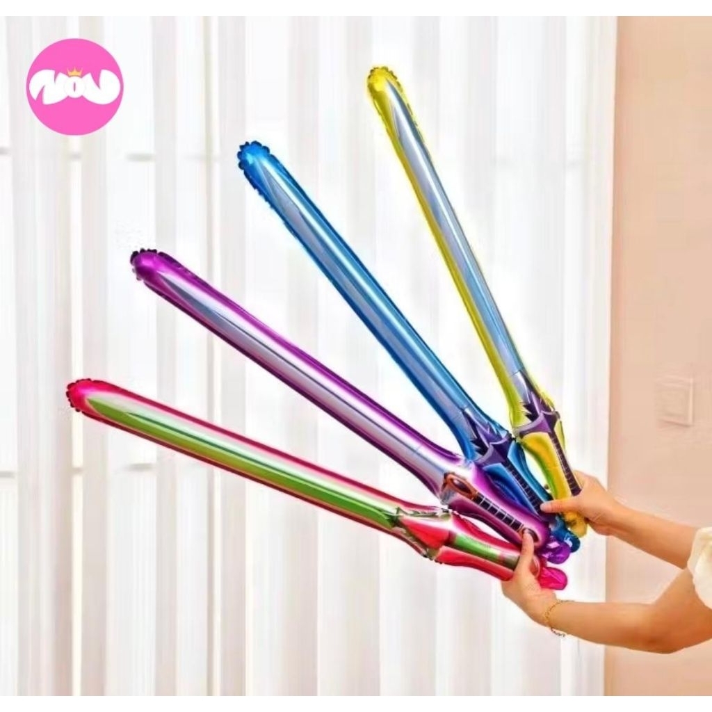 Balon Mainan Pedang Balon Foil Mainan Anak Balon Panjang Tongkat Pedang