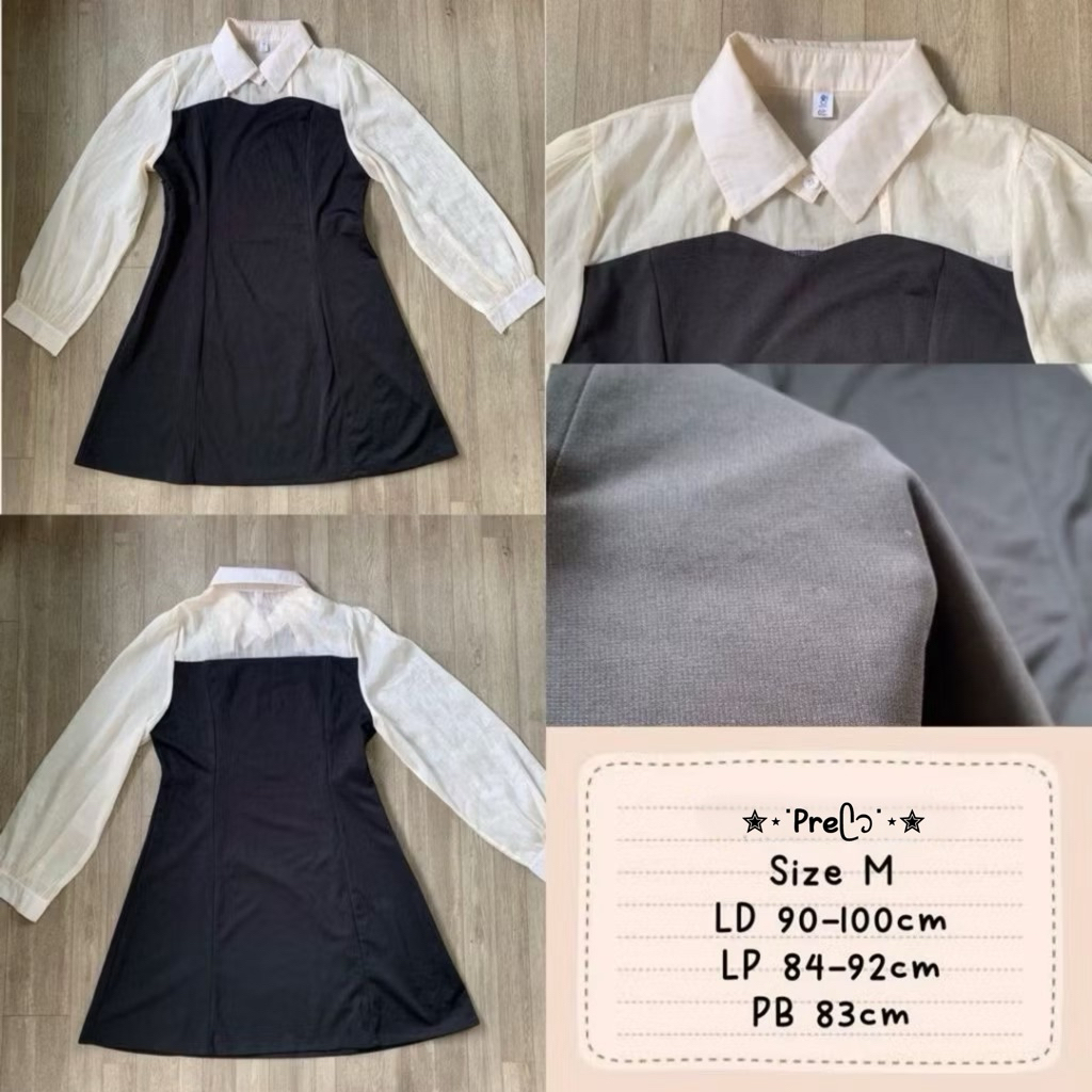 Dress Wanita Lengan Panjang Model Korea