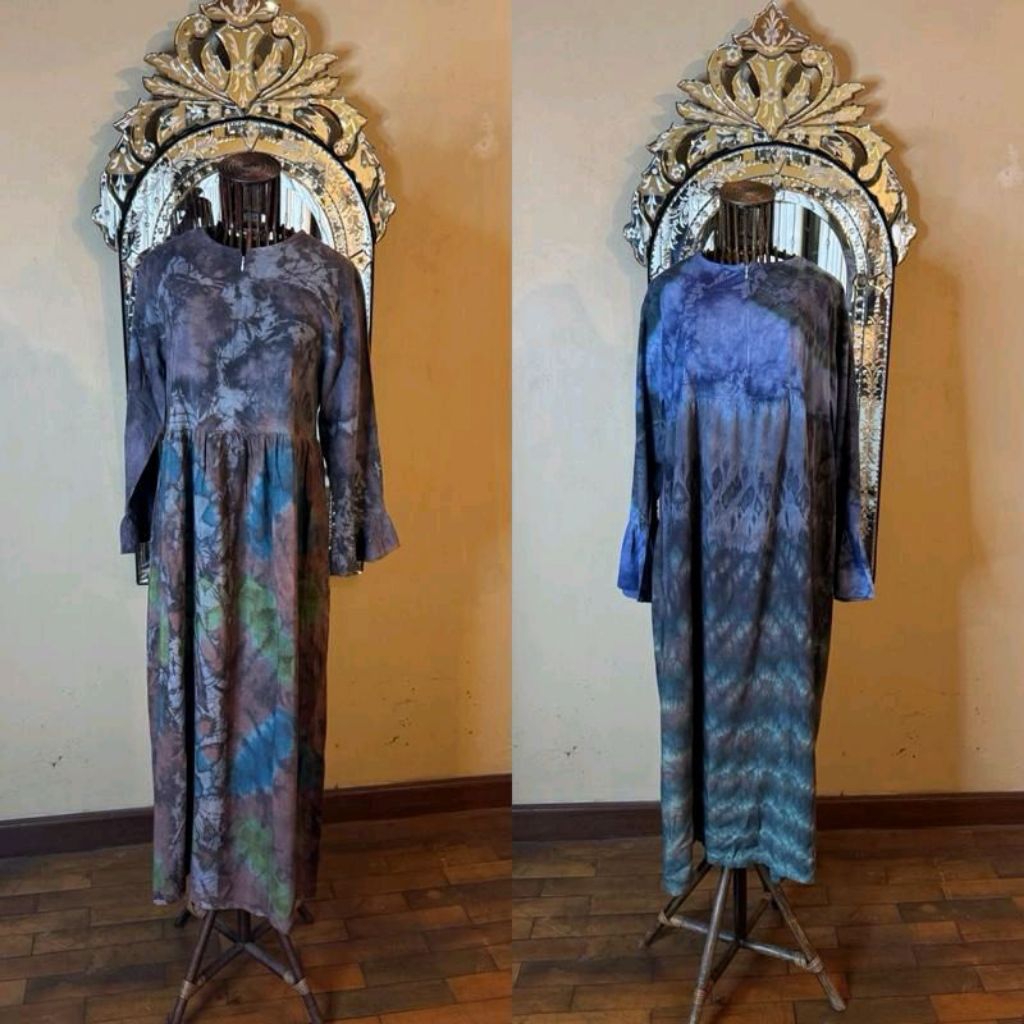 Viola square dress rayon batik jumputan original Dian pelangi official Pekalongan